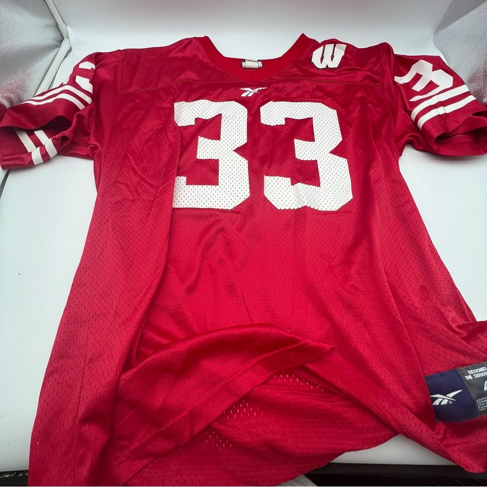 Reebok Red Sports Jersey with Blue Label